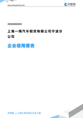 上海一嗨汽车租赁宁波分公司(企业信用报告)- 天眼查